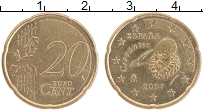 Продать Монеты Испания 20 евроцентов 2007 Латунь