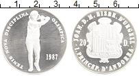 Продать Монеты Андорра 20 динерс 1987 Серебро
