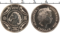 Продать Монеты Австралия 1 доллар 2014 Латунь