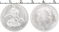 Продать Монеты Остров Джерси 5 фунтов 2008 Серебро