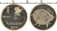 Продать Монеты Аннобон 1 экуэль 2013 Латунь