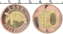 Продать Монеты Галапагосские острова 10 песет 2008 Биметалл