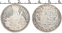 Продать Монеты Андорра 25 динерс 1960 Серебро