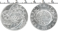 Продать Монеты Италия 5000 лир 1999 Серебро