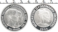 Продать Монеты Дания 200 крон 2004 Серебро