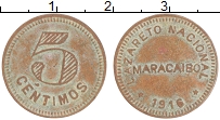 Продать Монеты Венесуэла 5 сентим 1916 Медь