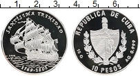 Продать Монеты Куба 10 песо 2000 Серебро