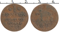 Продать Монеты Анхальт-Бернбург 1 пфенниг 1754 Медь