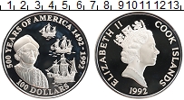 Продать Монеты Острова Кука 100 долларов 1992 Серебро