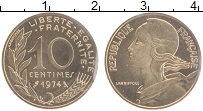 Продать Монеты Франция 10 сантим 1974 Бронза