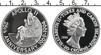 Продать Монеты Теркc и Кайкос 20 крон 1993 Серебро
