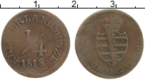Продать Монеты Саксен-Майнинген 1/4 крейцера 1818 Медь