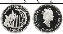 Продать Монеты Канада 25 центов 1999 Серебро