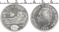Продать Монеты Испания 2000 песет 1996 Серебро