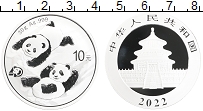 Продать Монеты Китай 10 юаней 2022 Серебро