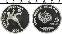 Продать Монеты Аргентина 5 песо 2004 Серебро