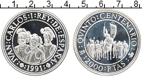 Продать Монеты Испания 2000 песет 1991 Серебро