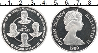 Продать Монеты Каймановы острова 25 долларов 1980 Серебро