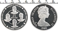 Продать Монеты Каймановы острова 25 долларов 1980 Серебро