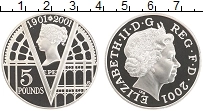 Продать Монеты Великобритания 5 фунтов 2001 Серебро