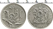Продать Монеты ЮАР 50 центов 1990 Медно-никель