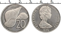 Продать Монеты Острова Кука 20 центов 1977 Серебро