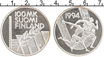 Продать Монеты Финляндия 100 марок 1994 Серебро