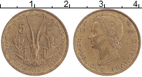 Продать Монеты Французская Африка 5 франков 1956 Бронза