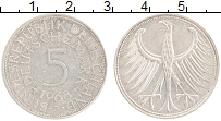 Продать Монеты ФРГ 5 марок 1968 Серебро