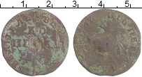 Продать Монеты 1689 – 1725 Петр I 1 копейка 1717 Медь
