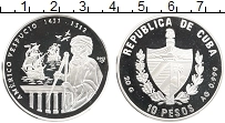 Продать Монеты Куба 10 песо 2002 Серебро