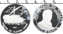 Продать Монеты Чад 1000 франков 2001 Серебро