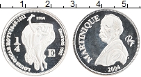 Продать Монеты Мартиника 1/4 евро 2004 Серебро