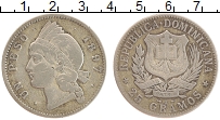 Продать Монеты Доминиканская республика 1 песо 1897 Серебро