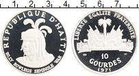 Продать Монеты Гаити 10 гурдов 1971 Серебро