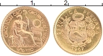 Продать Монеты Перу 5 солей 1967 Золото