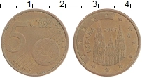 Продать Монеты Испания 5 евроцентов 2000 сталь с медным покрытием