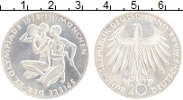 Продать Монеты ФРГ 10 марок 1972 Серебро
