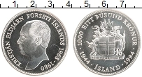 Продать Монеты Исландия 1000 крон 1994 Серебро