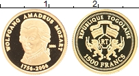 Продать Монеты Того 1500 франков 2006 Золото