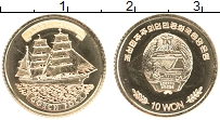 Продать Монеты Северная Корея 10 вон 2008 Золото