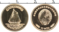 Продать Монеты Северная Корея 10 вон 2008 Золото