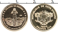 Продать Монеты Кот-д`Ивуар 1500 франков 2006 Золото