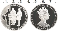 Продать Монеты Фолклендские острова 50 пенсов 1992 Серебро