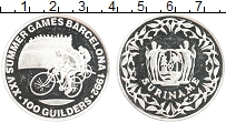 Продать Монеты Суринам 100 гульденов 1992 Серебро