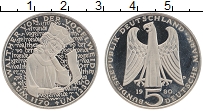 Продать Монеты ФРГ 5 марок 1980 Серебро