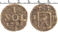 Продать Монеты Люксембург 1 соль 1796 Медь