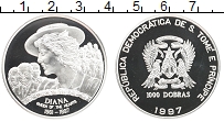 Продать Монеты Сан-Томе и Принсипи 1000 добрас 1997 Серебро