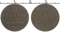 Продать Монеты Саксе-Мейнинген 2 пфеннига 1832 Медь