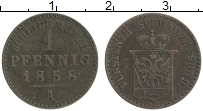 Продать Монеты Шварцбург-Зондерхаузен 1 пфенниг 1858 Медь